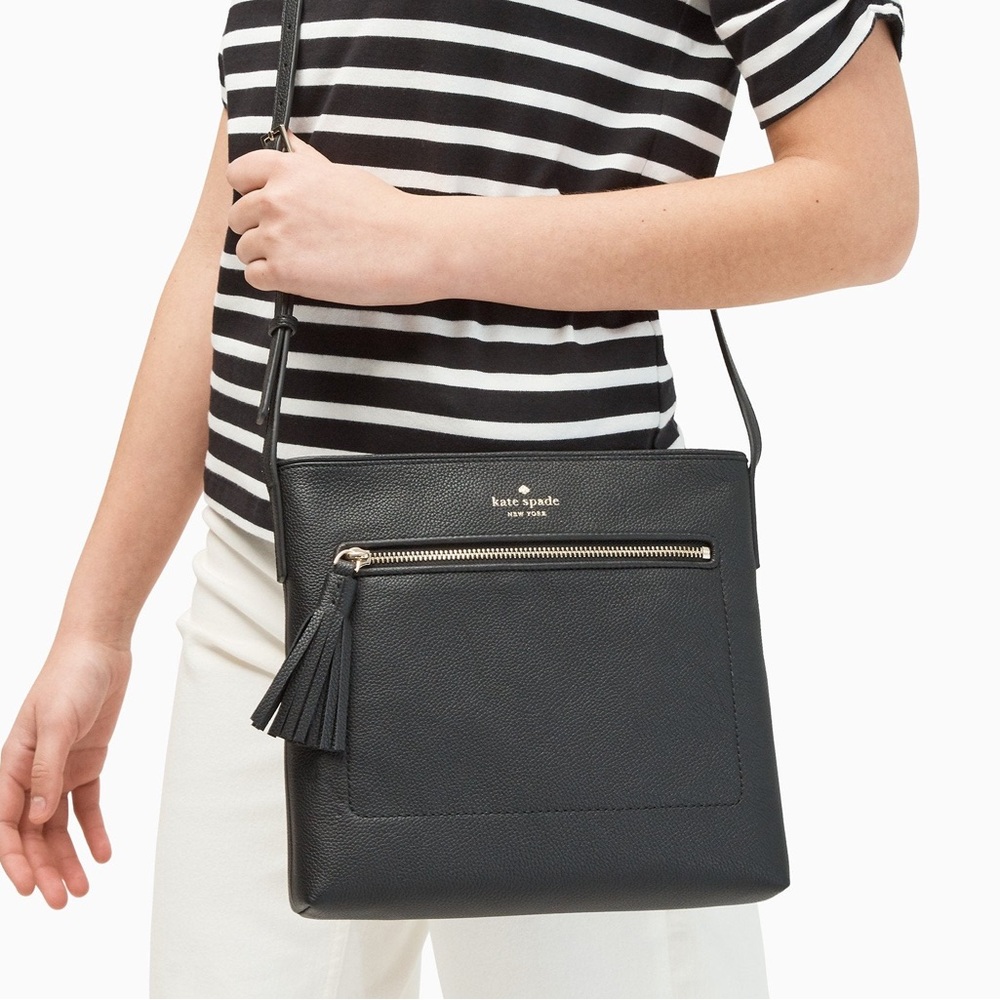 Kate Spade Black Pebbled Leather Crossbody Bag